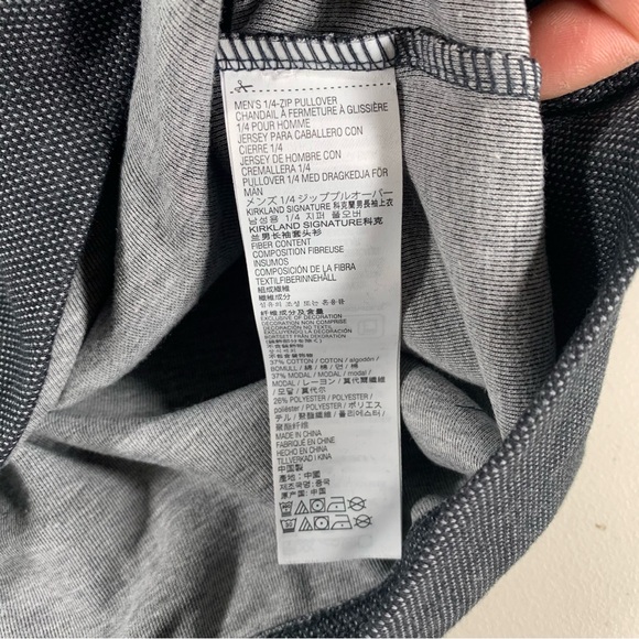 Kirkland Signature 1/4zip up Pullover Men's Size S/P gray NWT - Picture 4 of 6